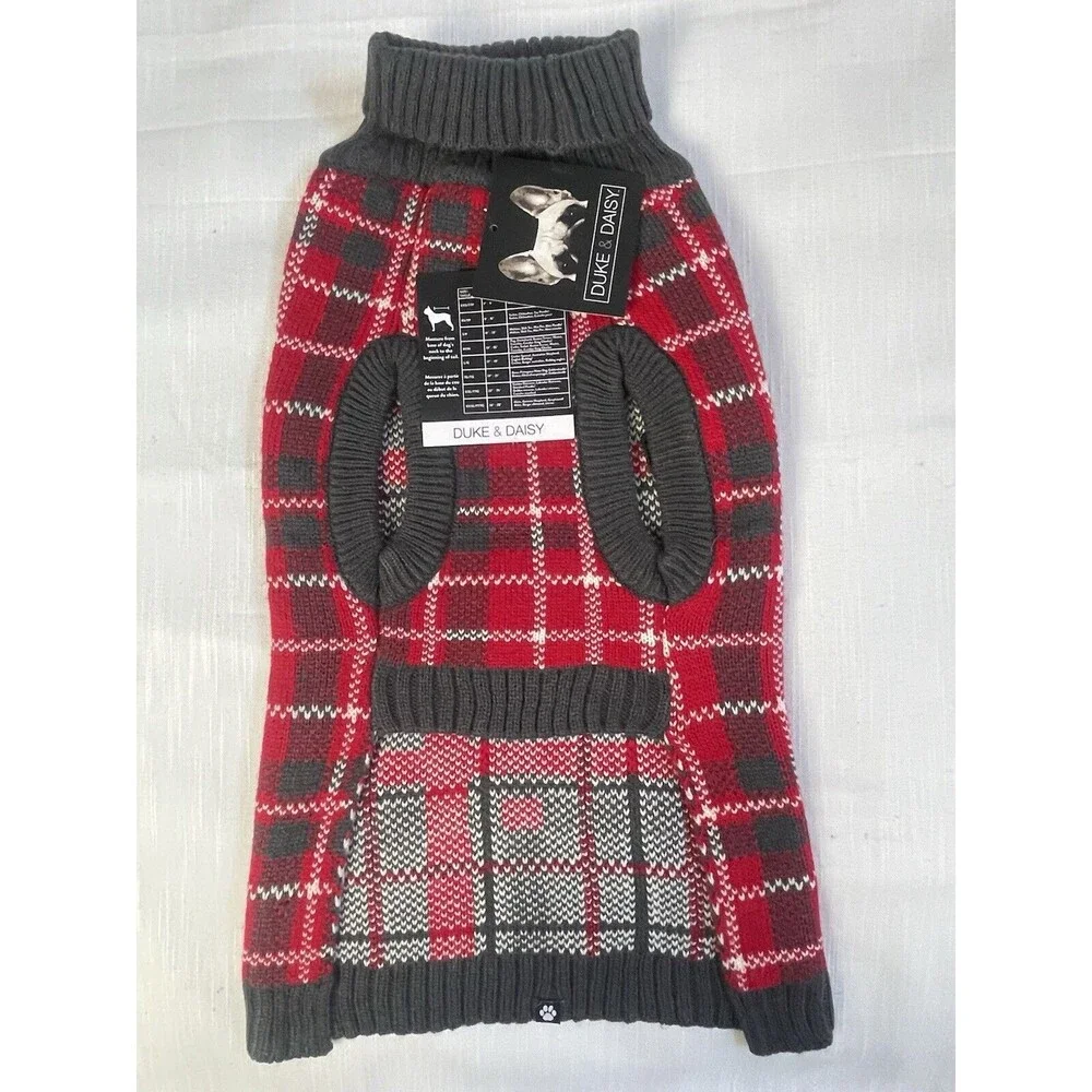 DUKE & DAISY Rudolph The Red Nose Raindeer Holiday Dog Sweater Sz L & XL New